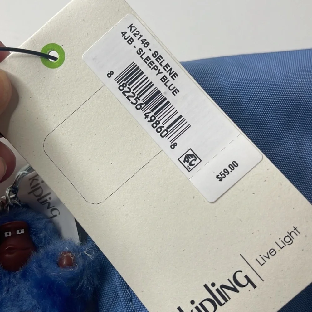 Kipling Selene Wristlet Bag Sleepy Blue